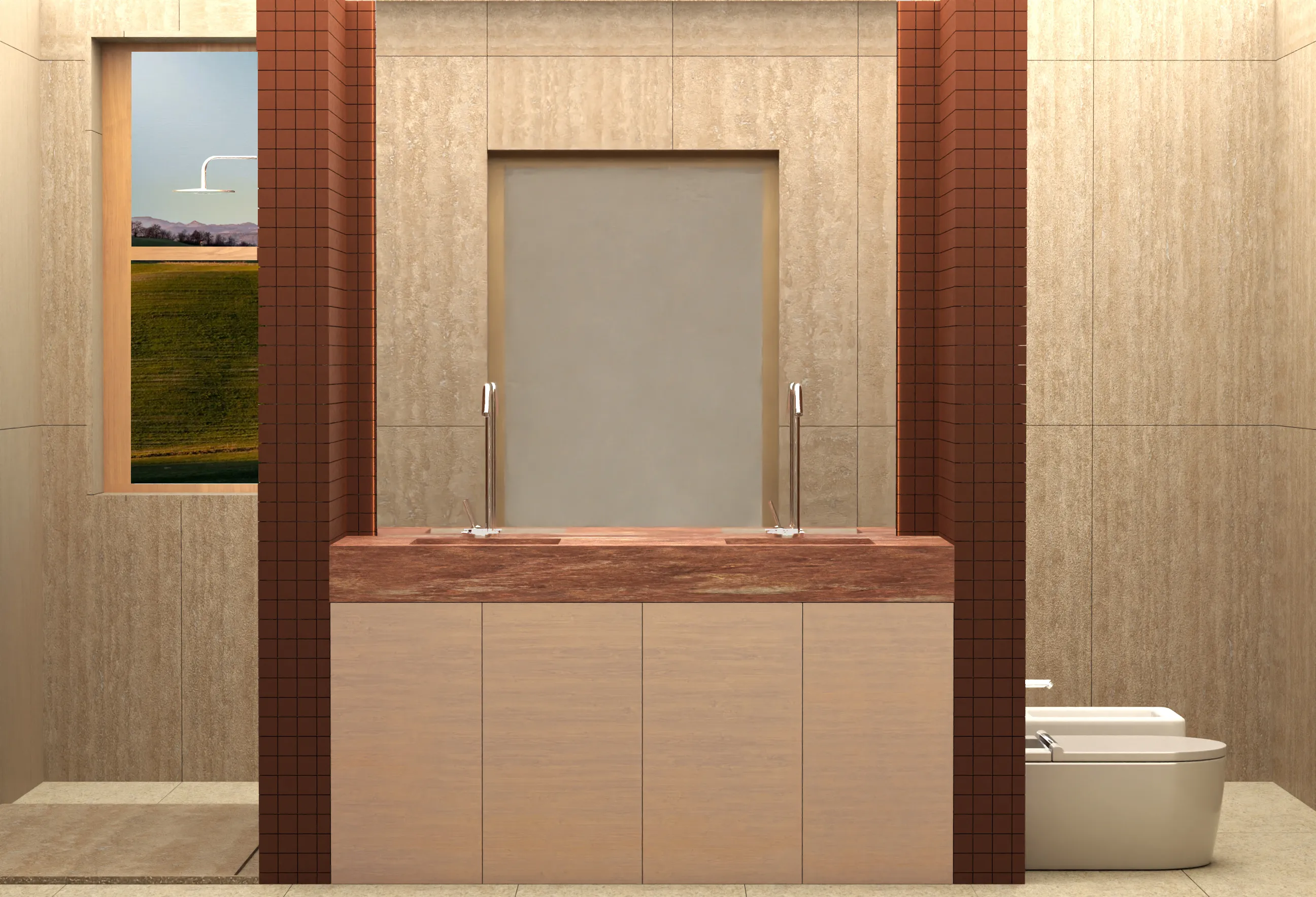 Bathroom sink front view